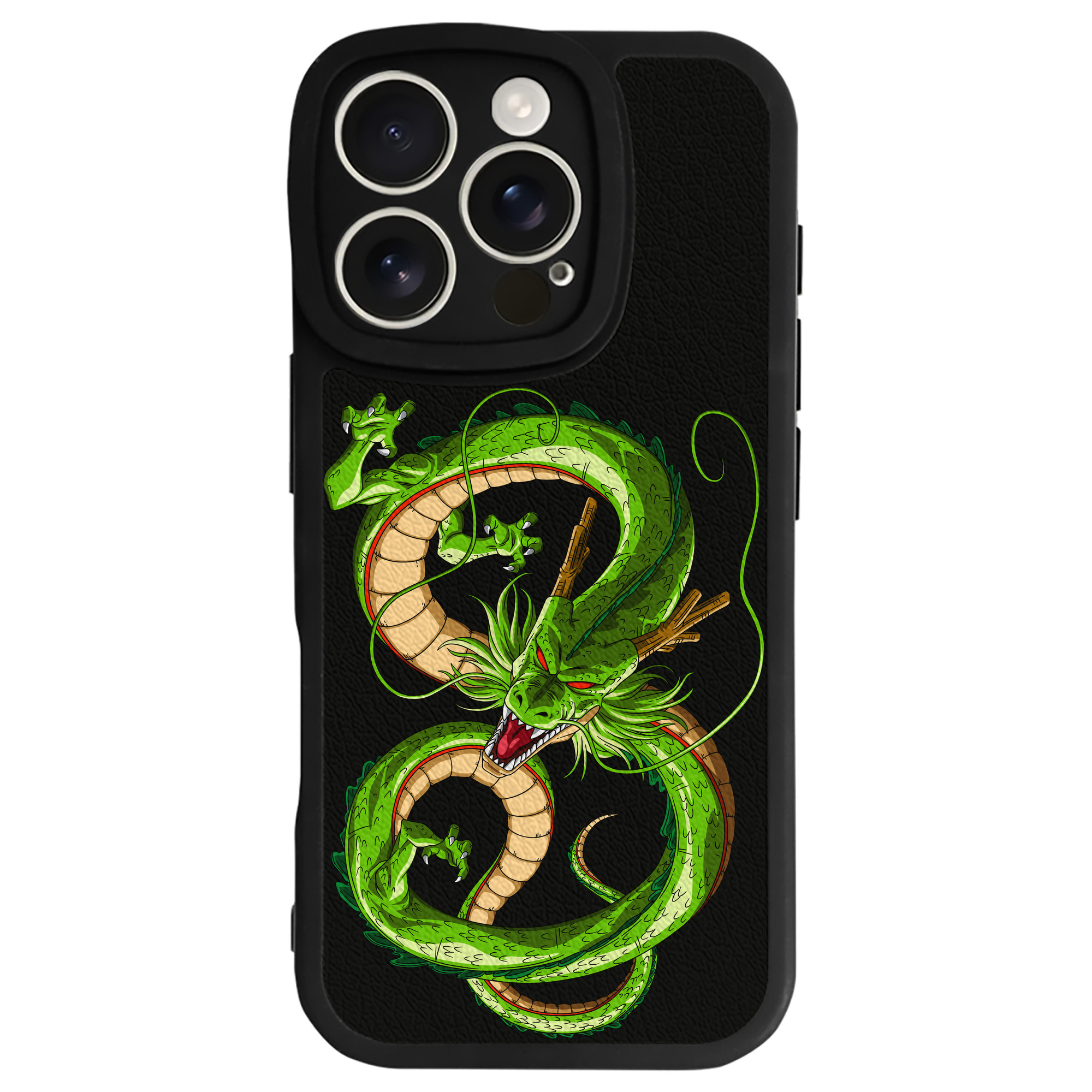 （画像用） ドラゴンボール 神龍 シェンロン DRAGON BALL Shenron 【iPhone 16シリーズ対応】シリコンスマホケース（レザー調） 材質：シリコン
